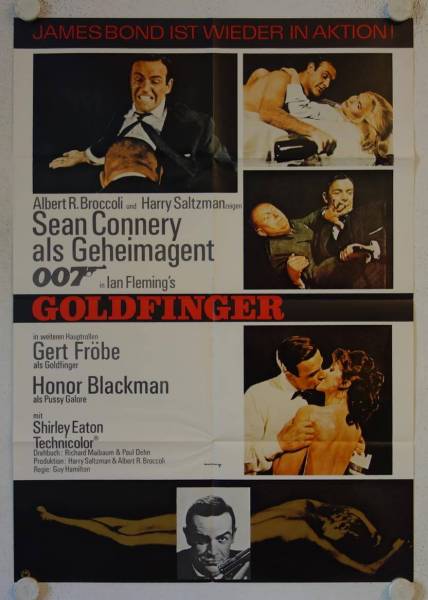 James Bond 007 - Goldfinger originales deutsches Filmplakat